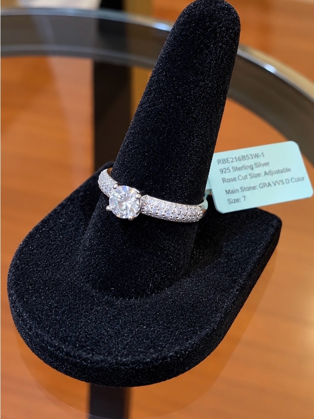 💎 1.65 CTW Round Genuine Moissanite Ring – Size 7